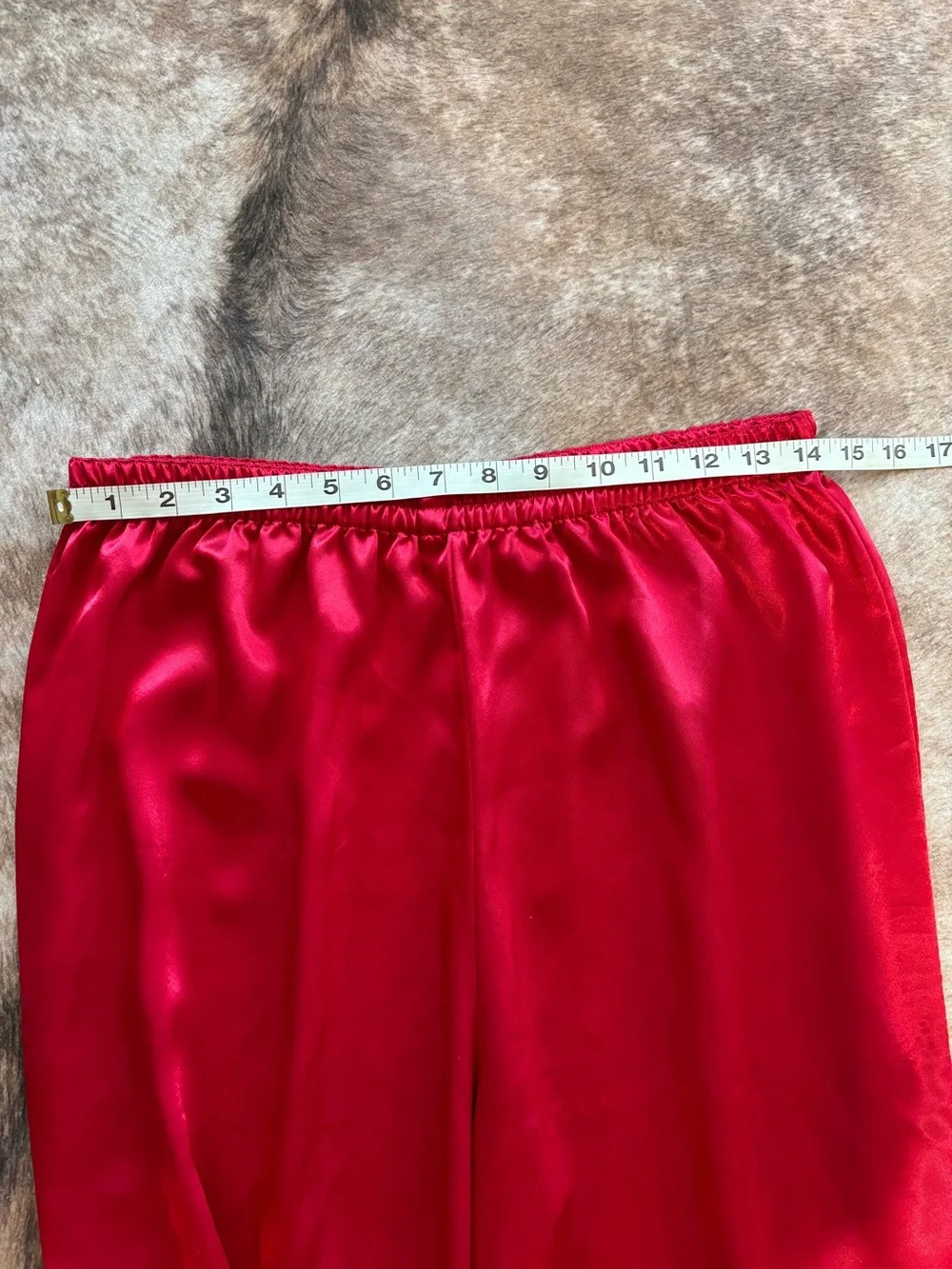 Victoria's Secret Vintage Gold Label Red Satin Pajama Set S
